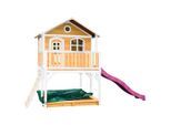 Möbelix , Braun, Lila, Weiß , Holz , Hemlocktanne , 432x293x212 cm , EN 71, CE, FSC 100% , Spielwaren, Outdoorspielzeug, Spielhäuser, Spielhäuser Holz