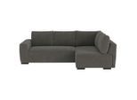 Mid.you , Anthrazit , Textil , seitenverkehrt montierbar, L-Form , 252x170 cm , Liegefunktion ,