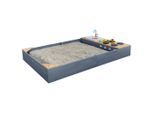 Möbelix , Braun, Grau , Holz , Hemlocktanne , 115x21.8x180 cm , EN 71, CE, FSC 100% , hoher Rand , Spielwaren, Outdoorspielzeug, Sand- & Wasserspielzeug, Sandkasten