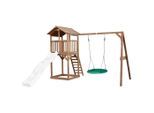 Möbelix , Braun, Grün, Weiß , Holz, Kunststoff , 356.6x241.9x349 cm , EN 71, CE, FSC 100% ,