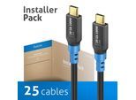 PureLink FlexInstall USB-C auf USB-C Kabel USB4 Gen2x2 20Gbps 100W 2.00m - Installer Pack 25 Stk.