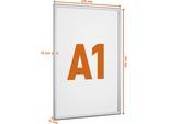 DURABLE Klapprahmen Aluminium, Format A1, silber