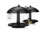 WILDLIFE HOME Vogelfutterspender, Schwarz | 2er Set