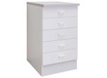 Möbelix , Weiß , Holzwerkstoff , 5 Schublade(n) Schubladen , einzeln stellbar , 50x85x50 cm , Made in Germany , individuell planbar ,