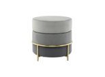 HOCKER Hocker mit Samt-Bezug in Grau