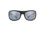 Polaroid Sport Wrap Heren Mat Black Grijs Zilver gepolariseerde spiegel zonnebril