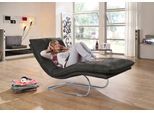 Relaxliege W.SCHILLIG "daily dreams", grau (anthrazit z69), B:75cm H:91cm T:170cm, Longlife Xtra-Leder Z69: Das feinnarbige, gedeckte Softleder Z69 besticht durch seine außergewöhnliche Weichheit im trendigen »Vintage-Look«, Hautstärke 0, 9 - 1, 1 mm, Sofas, Relaxliege, in Waffelkissen-Optik, wahlweise mit Motor, Freischwingergestell