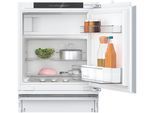 BOSCH Einbaukühlschrank "KUL22VFD0", Energieeffizienz: D, silber (weiß), Rechtsanschlag, wechselbar, Kühlschränke, Made in Germany & Warnsignal mit Ton oder Licht, Einbaukühlschrank