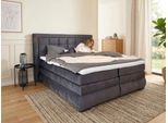Boxspringbett OTTO HOME "MIVVA inkl. Bettkasten & Topper, Komfortliegehöhe: 67 cm", grau (anthrazit), B:204cm L:215cm, Holz teilmassiv, Holzwerkstoff, Spanplatte, Komplettbetten, Boxspringbett, in H3, H4 oder Hmix H3/H4, wahlweise mit oder ohne LED-Leuchten