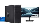 CAPTIVA Business-PC-Komplettsystem "Power-Starter I98-593 TFT Bundle", Energieeffizienz: E, schwarz, Microsoft Windows 11 Home (64 Bit), 8 GB RAM 1.000 GB SSD, Computer_Komplettsysteme, Business-PC-Komplettsystem