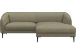 Ecksofa FLEXLUX "Belle Designsofa, bequem durch Kaltschaum im Sitz", grün (fall grün), B:218cm H:74cm T:149cm, 62% Polyester/17%Cotton/14%Viscose/7%linen, Sofas, Ecksofa, Skandinavisches Design, In hochwertiger Verarbeitung, B/T 218/149 cm