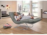 Relaxliege W.SCHILLIG "daily dreams", grau (grau s37), B:95cm H:91cm T:170cm, Stoff S37 (100% Polyester), Sofas, Relaxliege, in Waffelkissen-Optik, wahlweise mit Motor, Freischwingergestell