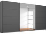 Schwebetürenschrank RAUCH "Kleiderschrank Schrank Garderobe Wäscheschrank KEPAN", grau (graumetallic), B:360cm H:210cm T:62cm, Holzwerkstoff, Schränke, Schwebetürenschrank, inkl. Schubladen-Einsatz und extra Einlegeböden MADE IN GERMANY