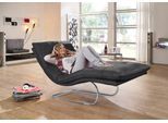 Relaxliege W.SCHILLIG "daily dreams", grau (anthrazit s37), B:95cm H:91cm T:170cm, Stoff S37 (100% Polyester), Sofas, Relaxliege, in Waffelkissen-Optik, wahlweise mit Motor, Freischwingergestell