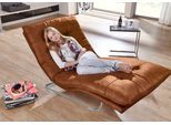 Relaxliege W.SCHILLIG "daily dreams", braun (cognac z69), B:95cm H:91cm T:170cm, Longlife Xtra-Leder Z69: Das feinnarbige, gedeckte Softleder Z69 besticht durch seine außergewöhnliche Weichheit im trendigen »Vintage-Look«, Hautstärke 0, 9 - 1, 1 mm, Sofas, Relaxliege, in Waffelkissen-Optik, wahlweise mit Motor, Freischwingergestell