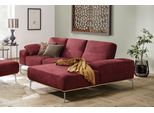 Ecksofa W.SCHILLIG "run, Designsofa mit tollem Sitzkomfort, L-Form", rot (ruby rot z73), B:279cm H:88cm T:178cm, Longlife Xtra-Leder Z73: Naturwalkleder der Luxusklasse aus den erlesensten Rohhäuten. Hautstärke 1, 1 – 1, 3 mm;ROHLEDER Jacquard-Flachgewebe Q2 W60 (63% Polyester, 37% Polyacryl);ROHLEDER Chenille-Flachgewebe Q2 W77 (68% Polyacryl, 32% Polyester);Stoff S37 (100% Polyester), Sofas, Eck