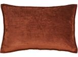 Dekokissen DONE. "Fame", orange (rust, meliert), B:40cm H:1cm L:60cm, Polyester, Dekokissen_Sitzkissen_Kissenhüllen, Dekokissen, Hohe Lichtreflektion