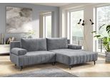 Ecksofa EXXPO - SOFA FASHION "Cambria, B/T: 262/171 cm, hochbeiniges, modernes Design", grau (anthrazit), B:262cm H:93cm T:171cm, Sofas, Ecksofa, inkl. Bettfunktion und Bettkasten, 15 cm bodenfrei, L-Form