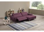 Ecksofa EGOITALIANO "Suzette, Designsofa mit hohem Sitzkomfort", lila (plum), B:266cm H:95cm T:163cm, Sofas, Ecksofa, mit Recamiere, inkl. 1 elektronischen Relaxfunktion, L-Form