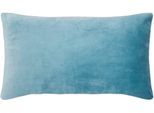 Dekokissen PAD "Elegance", blau (aqua, unifarben), B:25cm H:2cm L:50cm, Polyester, Dekokissen_Sitzkissen_Kissenhüllen, Design als Basic, aus Samt, elegante Optik