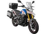 Motorrad CYCLONE "RX1 Pro, 125, E5+, Adventure", blau, weiß, schwarz, Motorroller, mit Topcase, 99 km/h, 11 kW, 15 PS, ABS, 125er Adventure, digitales Cockpit, B:82,2cm H:128cm L:209,8cm