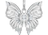 Schmetterlingsanhänger THOMAS SABO "Butterfly Paradise Anhänger", bunt (silberfarben, weiß, weiß), Schmuckanhänger, Damen, Silber 925 (recycelt), 11,04 g, mit Zirkonia (synth.)