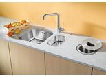 Küchenspüle BLANCO "SUPRA 400-U", silber (edelstahl bürstfinish), B:43cm, Edelstahl, Küchenspülen
