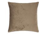 Dekokissen PAD "Elegance", beige (taupe, unifarben), B:40cm H:2cm L:40cm, Polyester, Dekokissen_Sitzkissen_Kissenhüllen, Design als Basic, aus Samt, elegante Optik