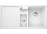 Granitspüle BLANCO "COLLECTIS 6 S", weiß, B:100cm, Verbundwerkstoff, Küchenspülen, aus SILGRANIT, inkl. Depot-Schale mit Deckel
