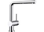 Küchenarmatur BLANCO "LINUS-F", grau (chrom), B:11cm H:28,4cm T:26,6cm, Messing, Armaturen, Hochdruck, mit herausnehmbarer Vorfensterarmatur