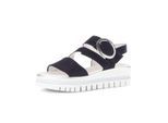Plateausandaletten GABOR "Plateau Sandale", Damen, Gr. 43, blau, Schuhe