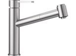 Küchenarmatur BLANCO "AMBIS-S", silber (edelstahl gebürstet), B:31cm H:23cm T:5cm, Armaturen, mit Ausziehbrause