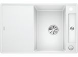 Granitspüle BLANCO "AXIA III 45 S-F", weiß, B:50cm H:19cm T:77cm, Verbundwerkstoff, Küchenspülen, inklusive gratis Esche-Compound-Brückenschneidebrett