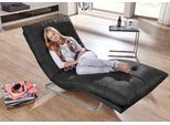 Relaxliege W.SCHILLIG "daily dreams", grau (anthrazit s37), B:75cm H:91cm T:170cm, Stoff S37 (100% Polyester), Sofas, in Waffelkissen-Optik, wahlweise mit Motor, Freischwingergestell