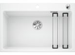 Granitspüle BLANCO "ETAGON 8", weiß, B:51cm H:23cm T:78cm, Verbundwerkstoff, Küchenspülen, inklusive 2 Gratis ETAGON-Schienen aus Edelstahl