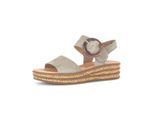 Plateausandaletten GABOR "Plateau Sandale", Damen, Gr. 37, grün, Schuhe