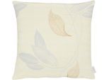 Dekokissen APELT "Valerie" Gr. 2, beige (natur, gemustert), B:49cm H:5cm L:49cm, Obermaterial: 75% Polyester, 25% Viskose, Dekokissen_Sitzkissen_Kissenhüllen, ohne Füllung