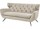 2,5-Sitzer 3C CANDY "Beatrice, extravagantes Megasofa, bequem, Küchensofa, Breite 200cm", beige (natur), B:200cm H:94cm T:95cm, 88% Polyester, 12% Polyacryl, Sofas, mit Rückensteppung im Rautenmuster, in Samt Optik oder in Breitcord