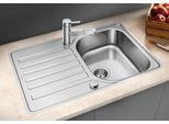 Küchenspüle BLANCO "LANTOS 45 S-IF Compact", silber (edelstahl bürstfinish), B:76,8cm, Edelstahl, Küchenspülen