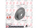 ZIMMERMANN Bremsscheibe COAT Z 590257720 Hinterachse voll 258mm 9mm für TOYOTA