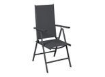 Ambia Garden Gartensessel , Anthrazit , Metall, Textil , A-Form , 54x107x66 cm , wetterfest, inklusive Armlehnen, faltbar , Gartenmöbel, Gartenstühle, Gartensessel