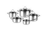 Fissler Kochtopfset Paris, Silber, Metall, 5-teilig, 16 cm,20.24 cm,16 cm, rund, backofengeeignet, rostfrei, Kochen, Töpfe, Topfsets