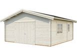 Garage PALMAKO "Roger", beige (naturbelassen), Massivholz, Garagen, BxTxH: 622x596x312 cm, mit Holztor, naturbelassen