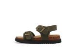 Sandale O'NEILL "POLLY SANDAL LOW JR", Mädchen, Gr. 30, schwarz olive, Synthetik, Schuhe Sandale, Sommerschuh, Schlappen mit Schnallenverschluss für Kinder