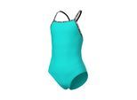 Badeanzug ARENA "G ARENA SOLID SWIMSUIT", Mädchen, Gr. 128 (122), N-Gr, grün (water), Obermaterial: 87% Polyamid, 13% Elasthan. Futter: 90% Polyester, 10% Elasthan, Badeanzüge Badeanzug