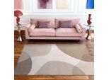 Wollteppich TED BAKER "Clarissa, auch in rund", beige (grau, beige), B:120cm H:11mm L:170cm, Wolle, Teppiche, Wolle, Abstrakt, Natur, Wohnzimmer, Schlafzimmer, Modern, Geometrisch