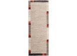 Teppich OCI DIE TEPPICHMARKE "CASTLE FLORA, auch als Läufer und in rund" Gr. 11, braun (dunkelbraun, beige), B:80cm H:20mm L:200cm, Polypropylen (PP), Teppiche, Teppich, dichter Frisé Kurzflor, farbiger Bordüre, Wohnzimmer, Schlafzimmer