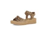 Plateausandaletten GABOR "Plateau Sandale", Damen, Gr. 38,5, beige (braun), Schuhe