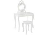 Jimmylee Schminktisch , Weiss , Glas, Holzwerkstoff , Kiefer , Hartholz , 1 Schublade(n) Schubladen , rechteckig , Säule , EN 71 , Schlafzimmer, Schminktische