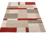 Teppich OCI DIE TEPPICHMARKE "CASTLE BEPPO, auch als Läufer" Gr. 13, rot (rot, beige, braun), B:80cm H:20mm L:300cm, Polypropylen (PP), Teppiche, Teppich, dichter Frisé Kurzflor, kariert, Wohnzimmer, Schlafzimmer